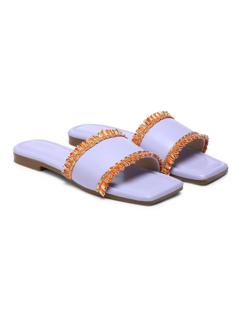 GNIST Lavender Ethnic Flats